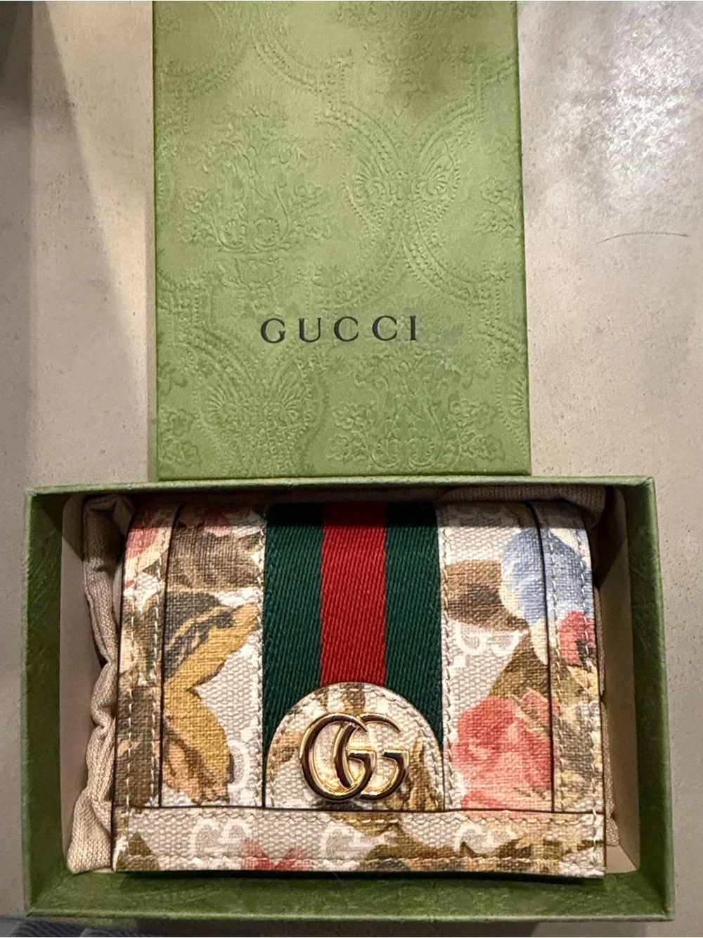 GUCCI | ✨NEW✨ Ophidia GG Flora Card Case Wallet - Picture 10 of 10